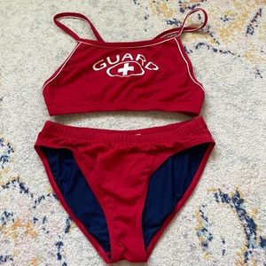 Red Lifeguard Bikini